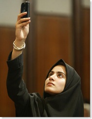 abaya lady with Phone